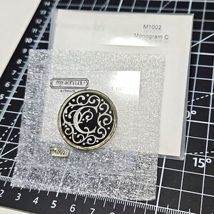 C Monogram clear stamp CTMH my Acrylix